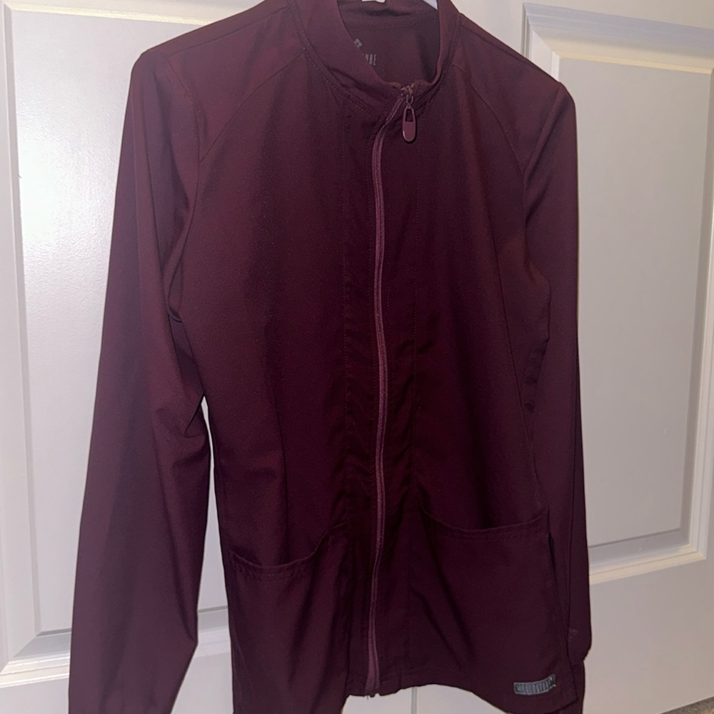 Scrub jacket.